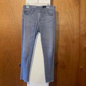 🩶EUC AG The Legging Ankle Super Skinny Cropped Raw Hem Ankle